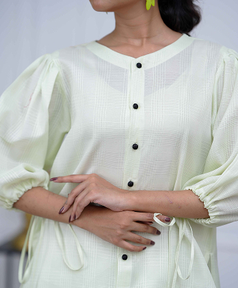 Classy Pistachio Green Coat Set