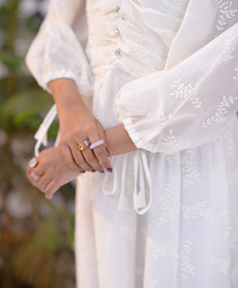 Ethereal White Flowy & Lightweight Gown